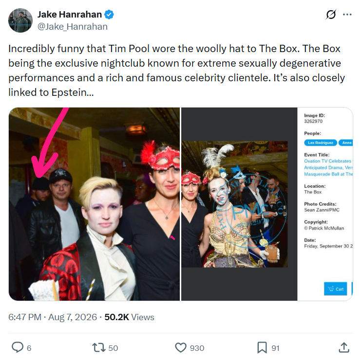 Jake Hanrahan: Incredibly funny that Tim Pool...