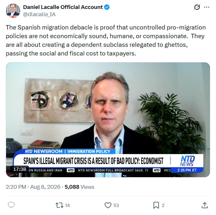 Daniel Lacalle: The Spanish migration debacle...