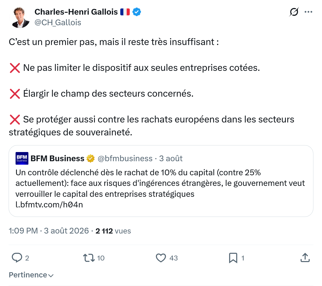 Charles-Henri Gallois: C’est un premier pas...