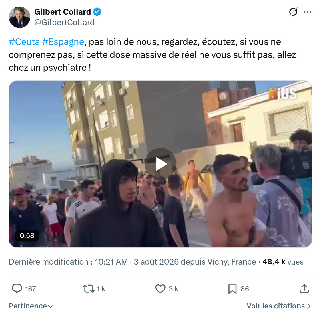 Gilbert Collard: #Ceuta #Espagne, pas loin de nous...