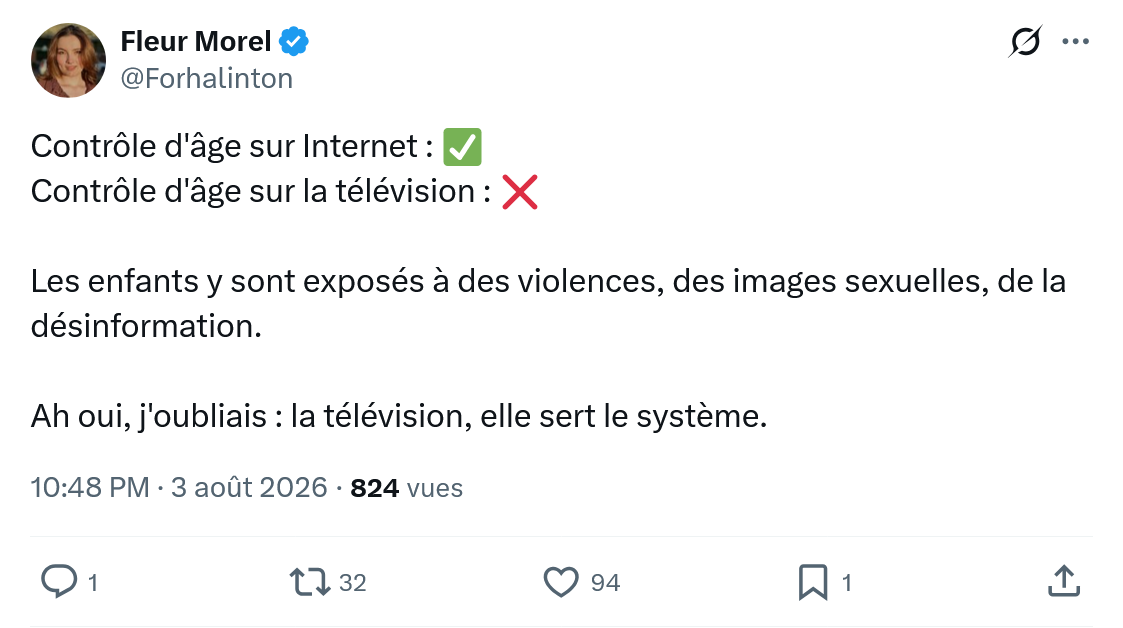 Fleur Morel: Contrôle d'âge sur Internet...