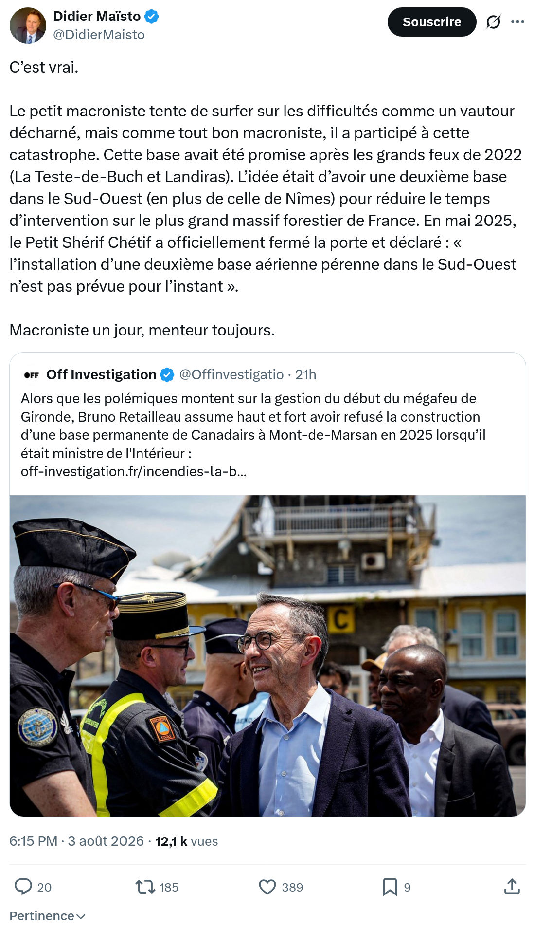 Didier Maïsto: Le petit macroniste tente...