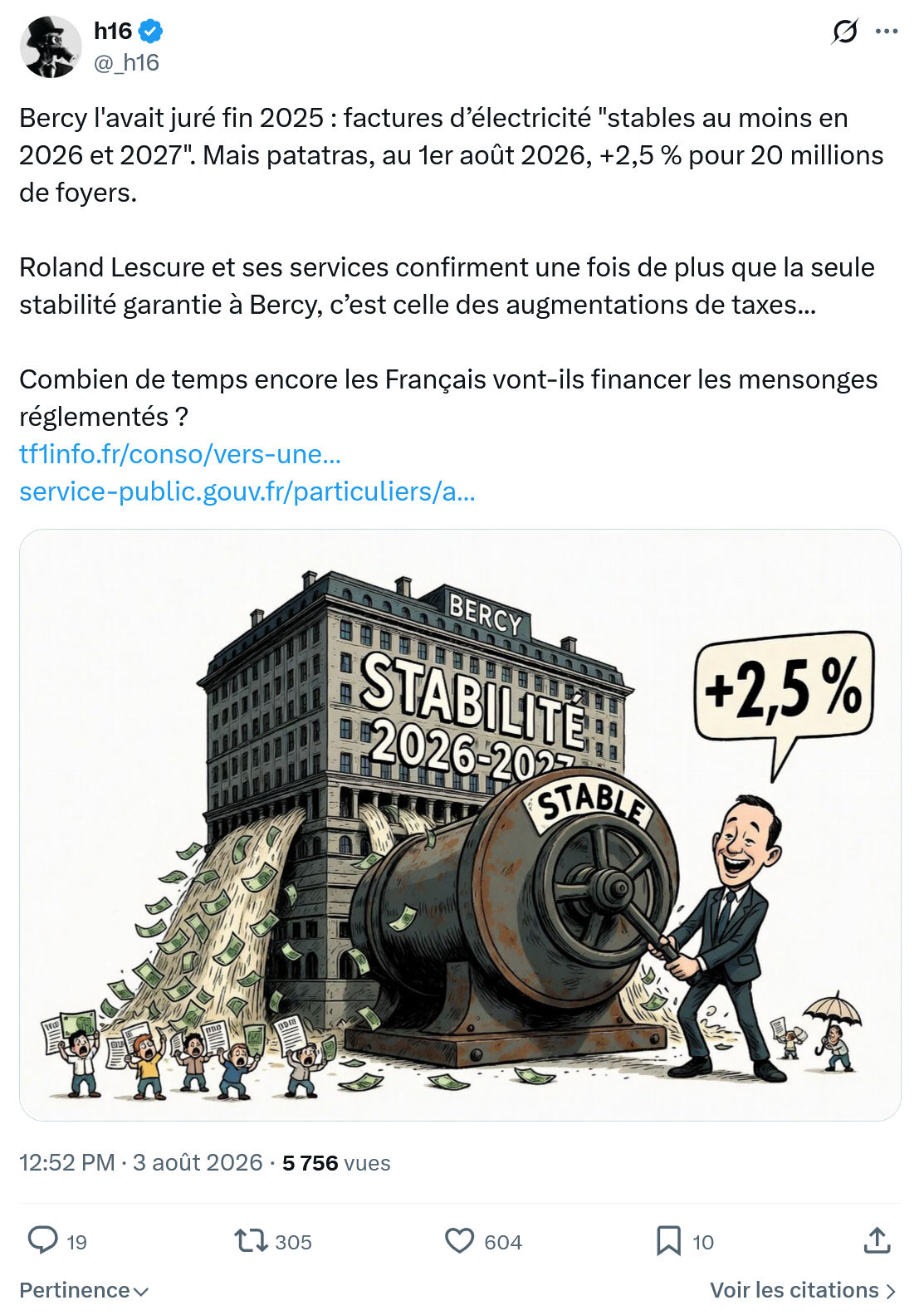 h16: Bercy l'avait juré fin 2025...
