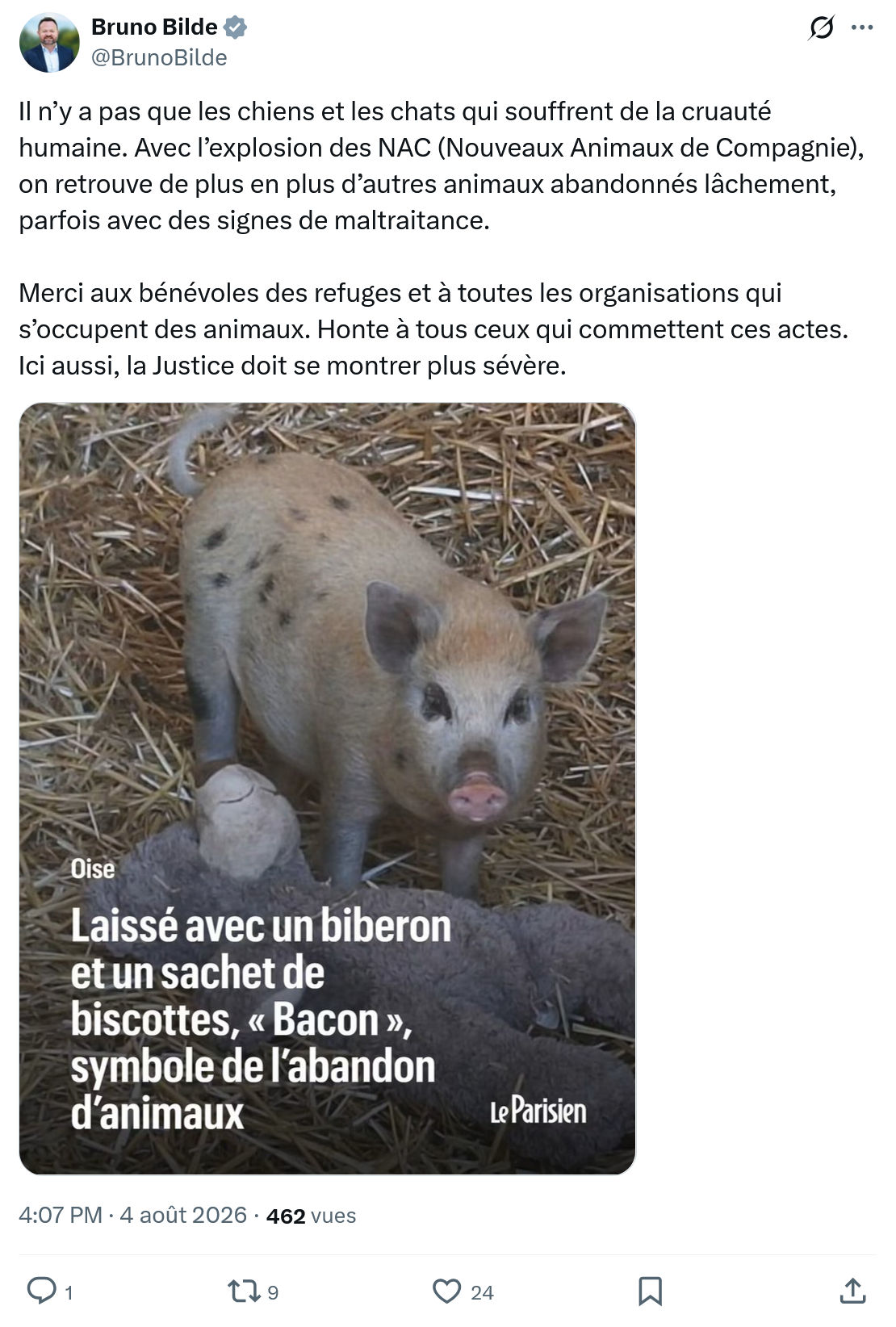 Bruno Bilde: Il n’y a pas que les chiens et les chats...