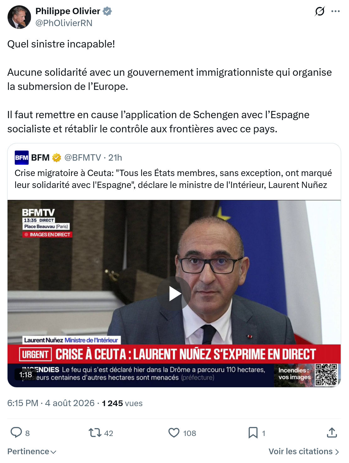 Philippe Olivier: Quel sinistre incapable...