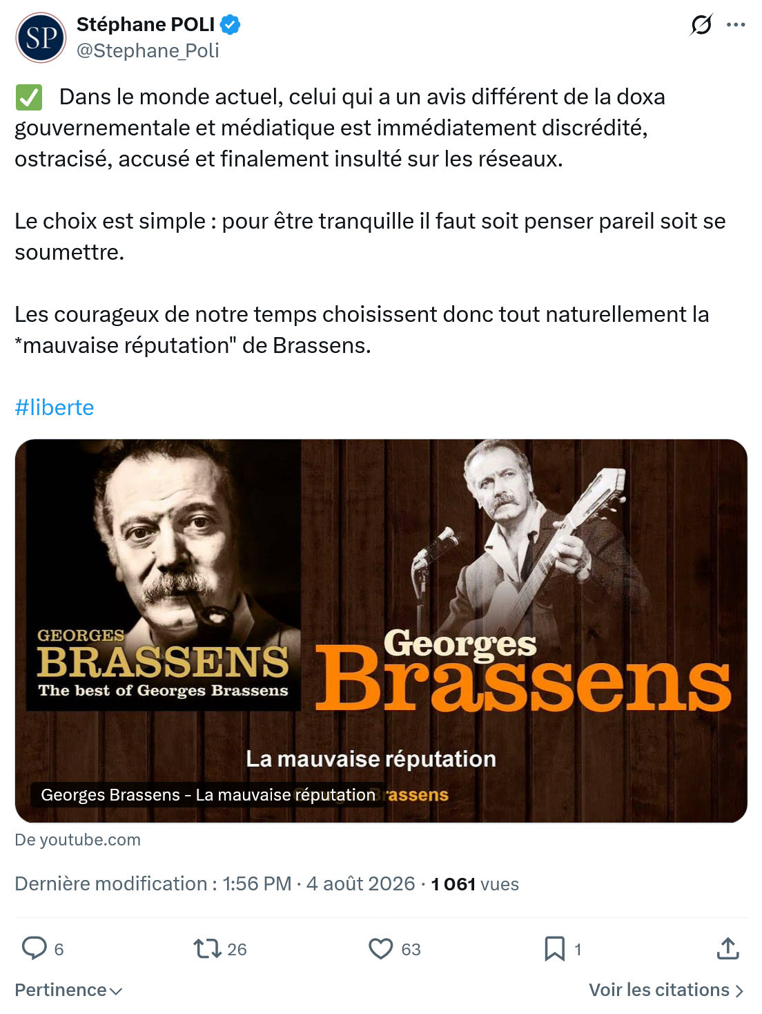 Stephane Poli: Dans le monde actuel...