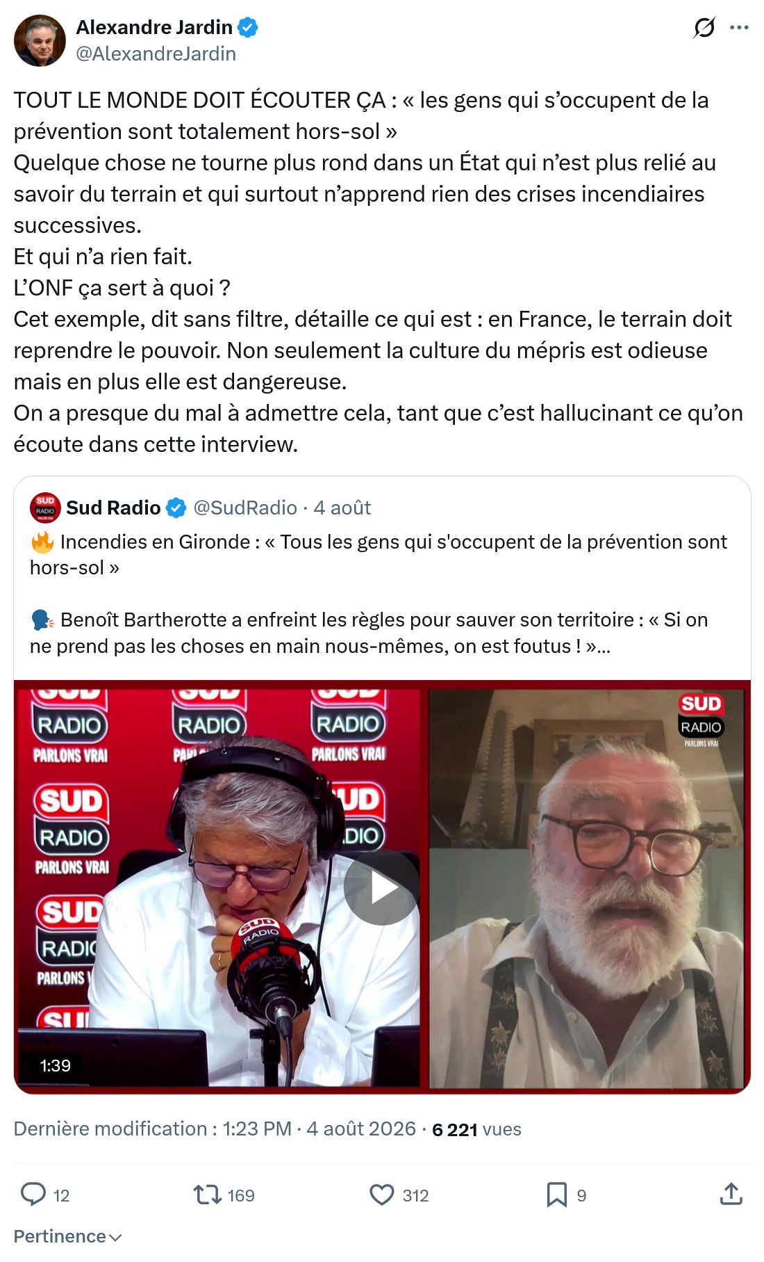 Alexandre Jardin: TOUT LE MONDE DOIT ÉCOUTER ÇA...