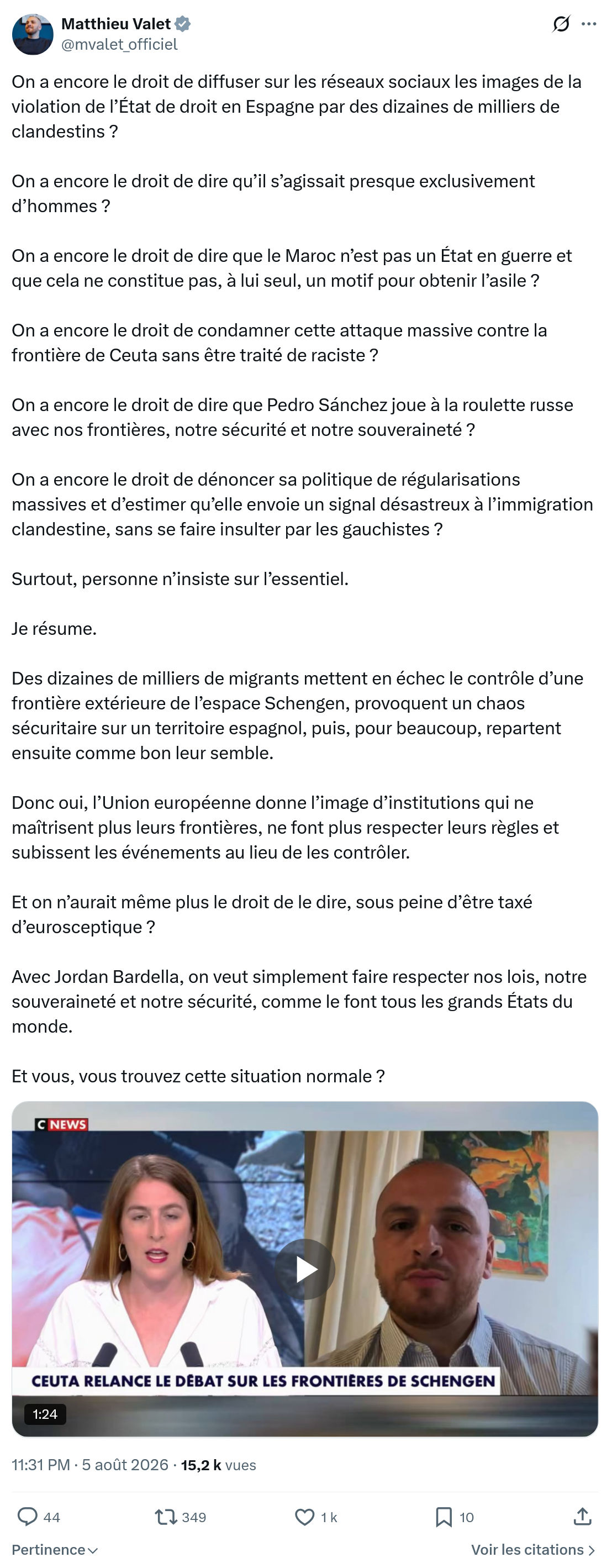 Matthieu Valet: On a encore le droit de diffuser...