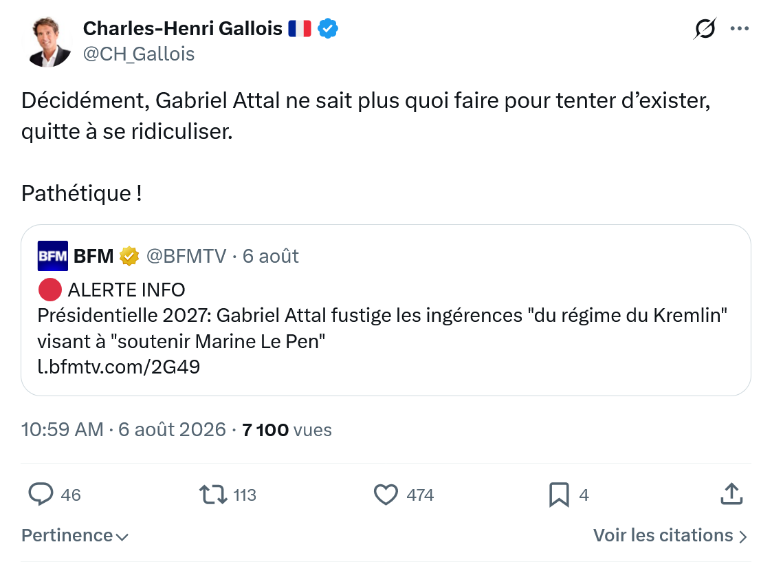 Charles-Henri Gallois: Décidément, Gabriel Attal...