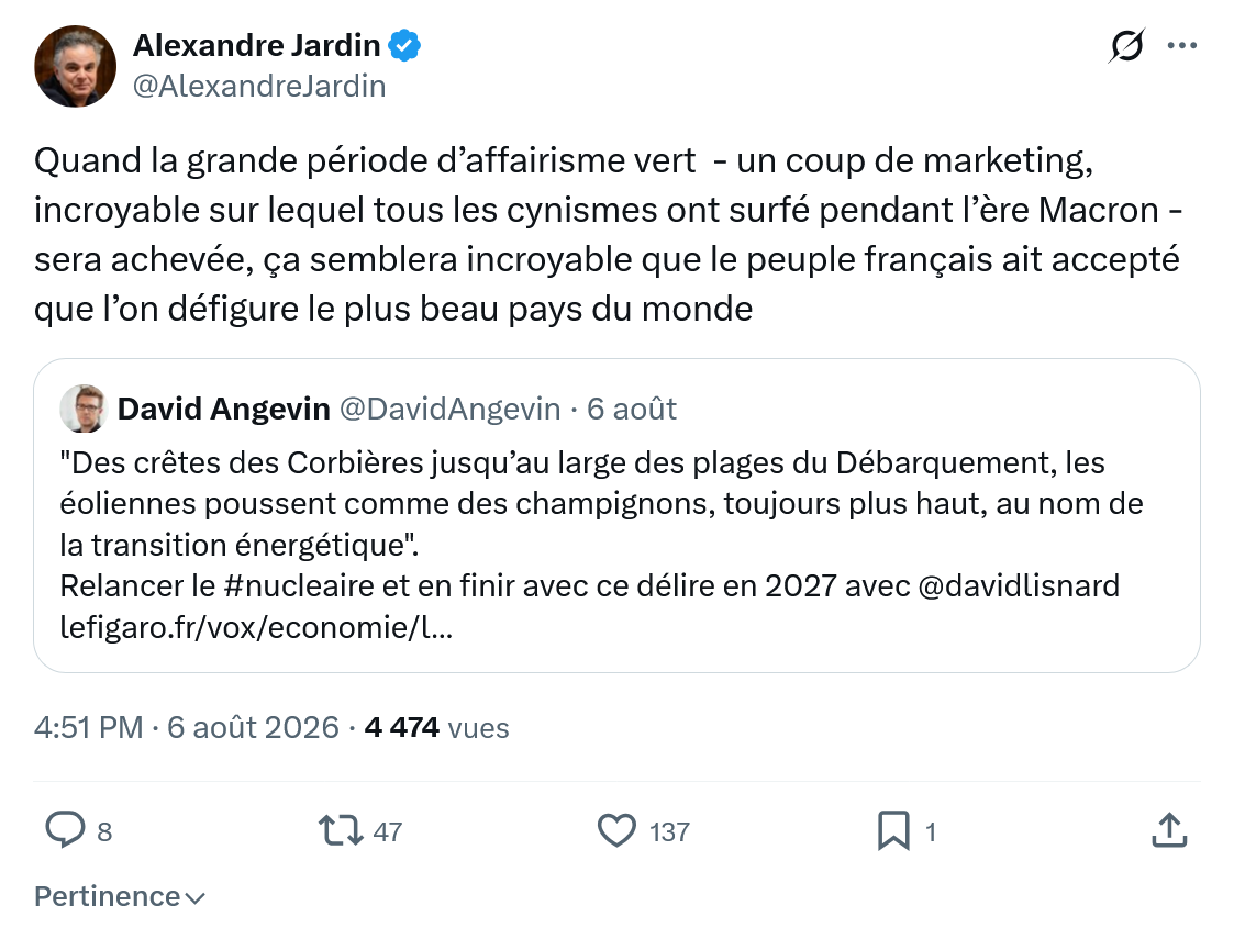 Alexandre Jardin: Quand la grande période d’affairisme...