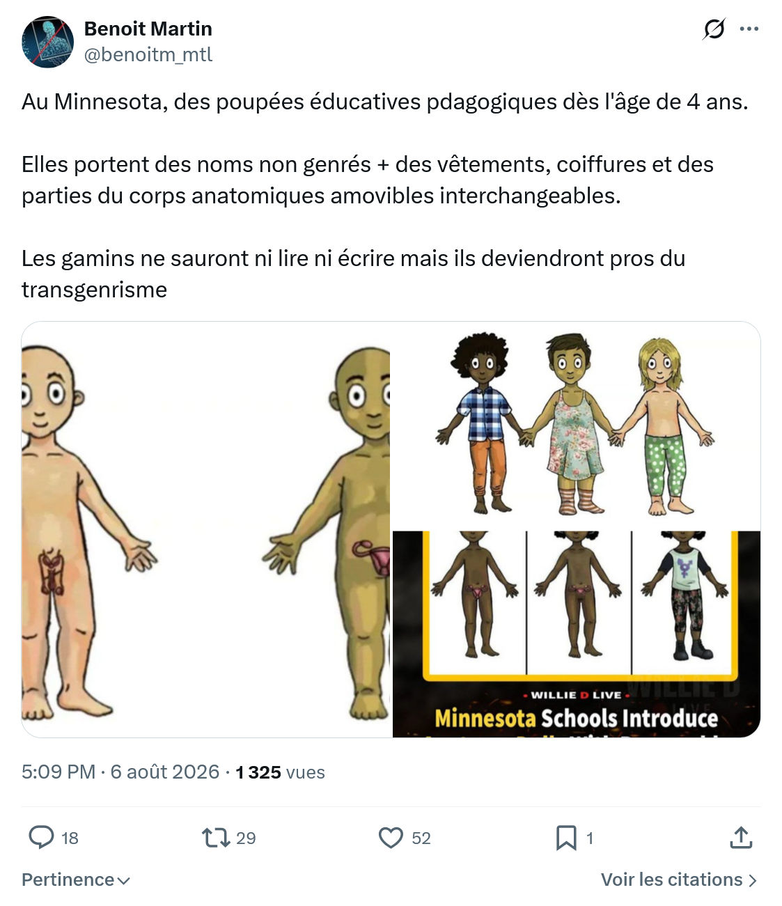 Benoît Martin: Au Minnesota, des poupées éducatives...