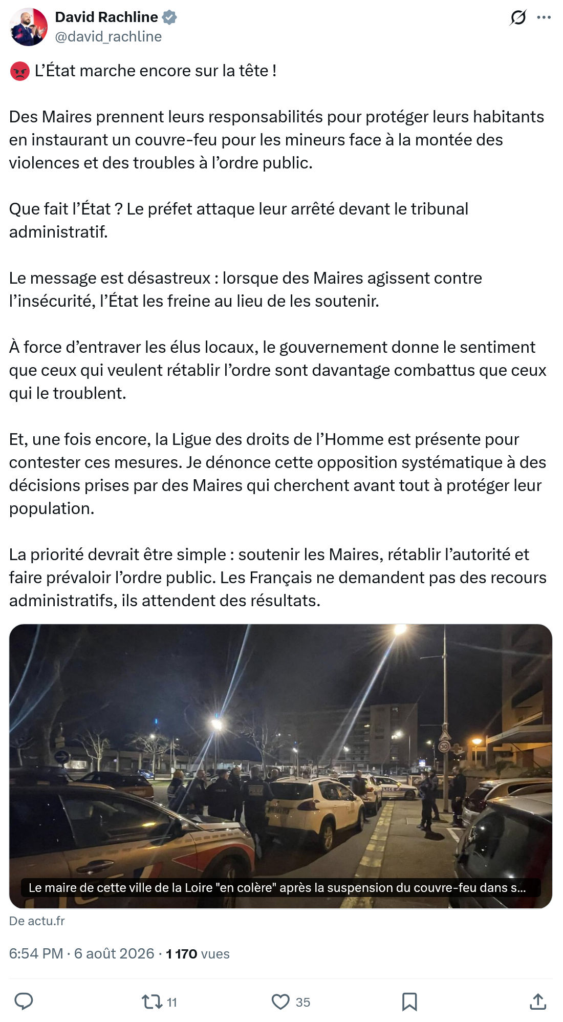 David Rachline: L’État marche encore sur la tête...
