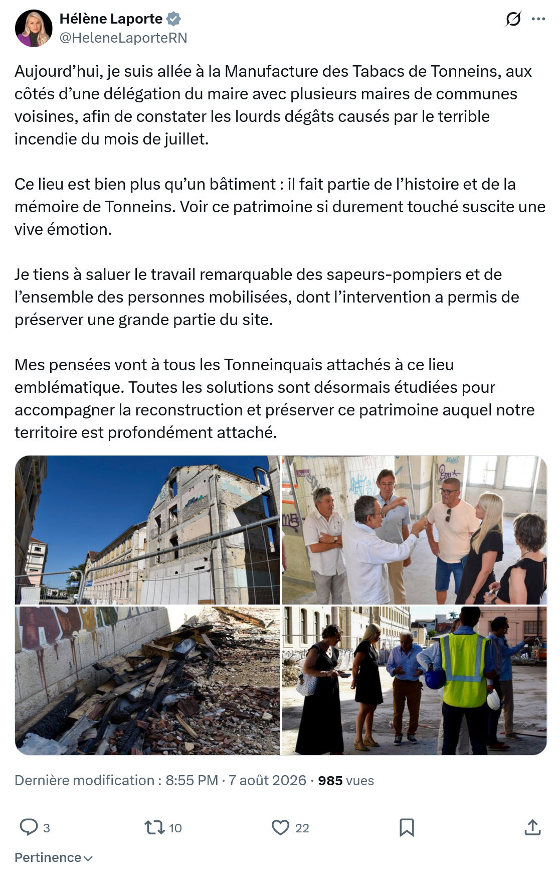 Hélène Laporte: Aujourd’hui, je suis allée à la Manufacture...