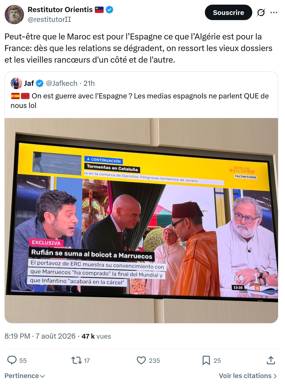 Restitutor Orientis: Peut-être que le Maroc est pour l’Espagne...