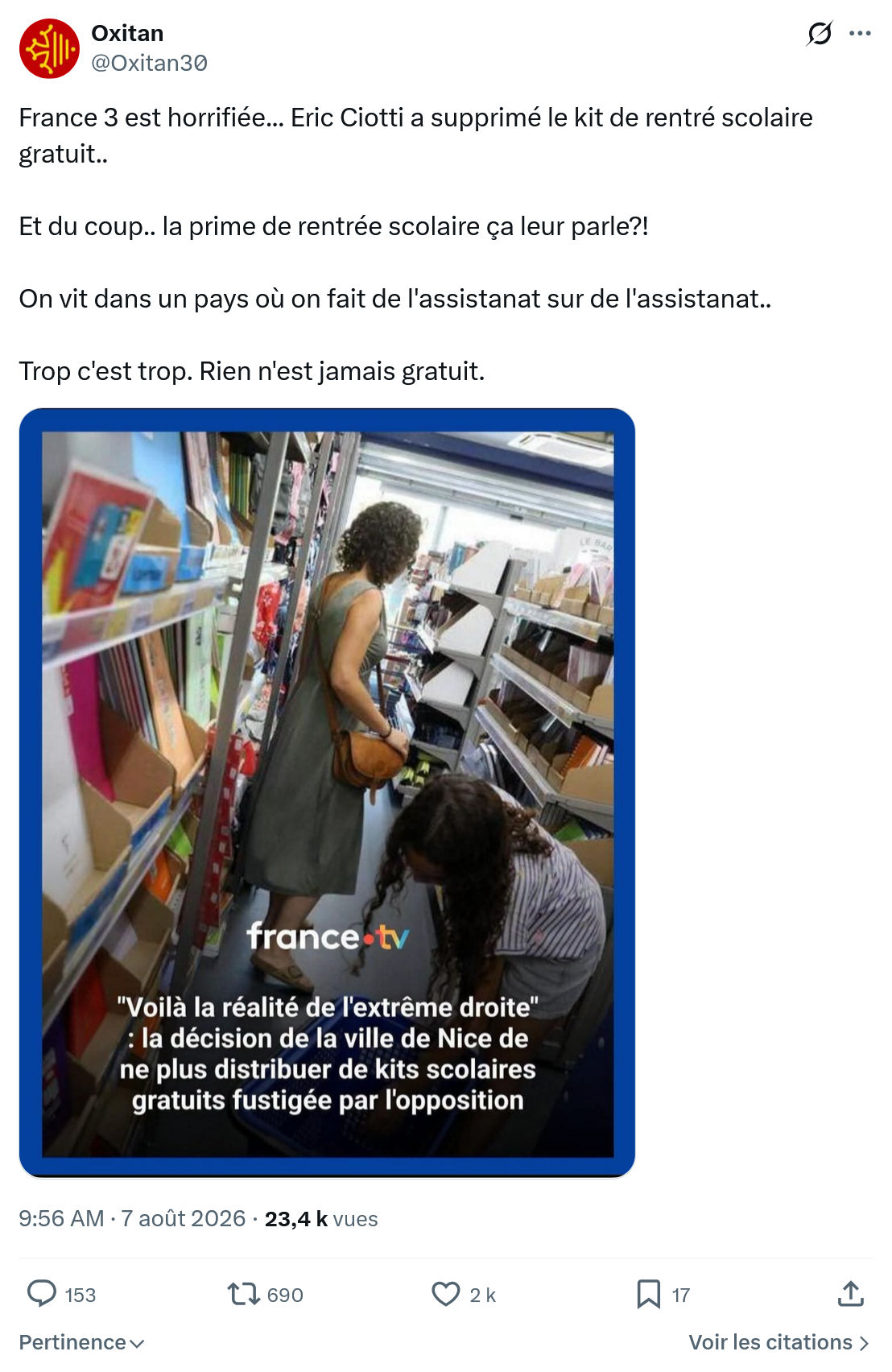 Oxitan: France 3 est horrifiée...