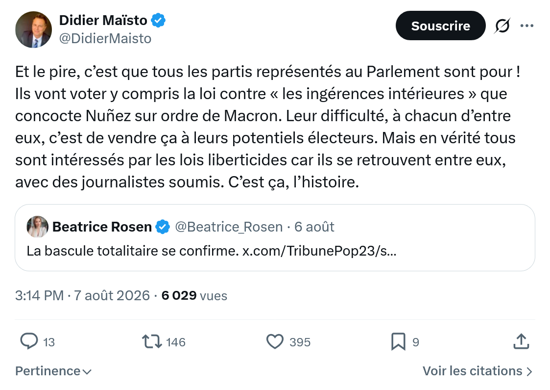 Didier Maïsto: Et le pire, c’est que tous les partis...