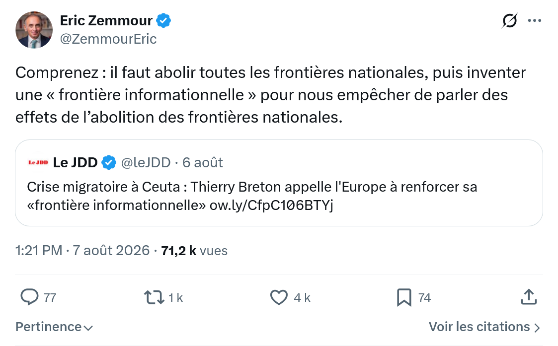 Eric Zemmour: Comprenez : il faut abolir toutes...