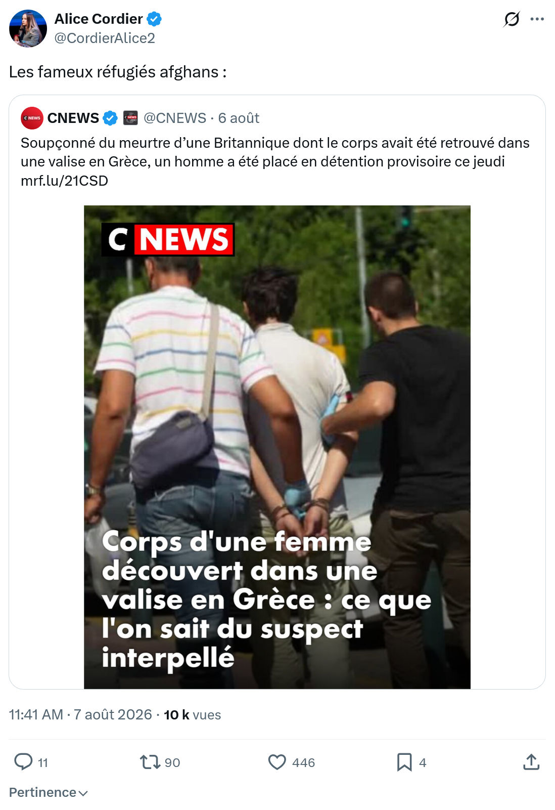 Alice Cordier: Les fameux réfugiés...