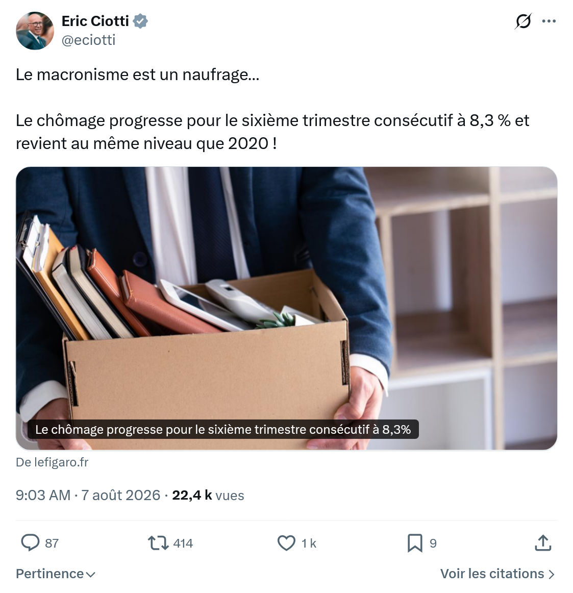 Éric Ciotti: Le macronisme est un naufrage...
