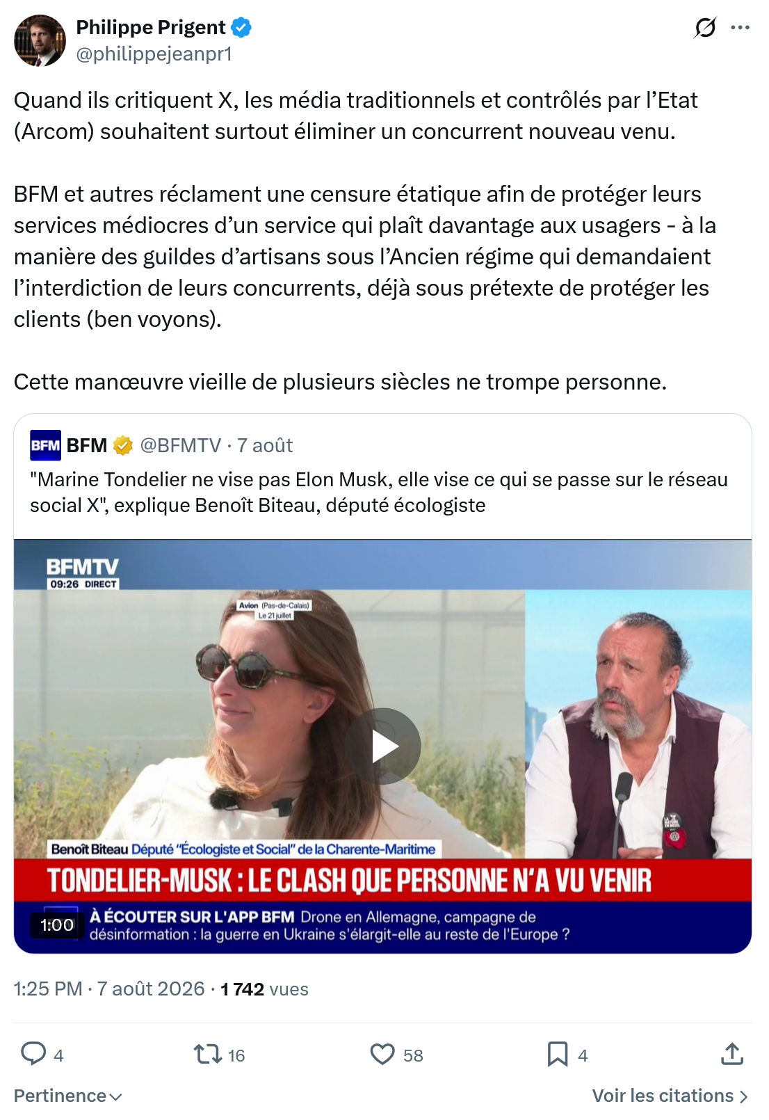 Philippe Prigent: Quand ils critiquent X...