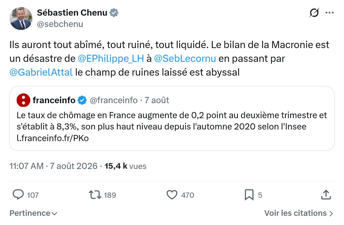 Sébastien Chenu: Ils auront tout abîmé...