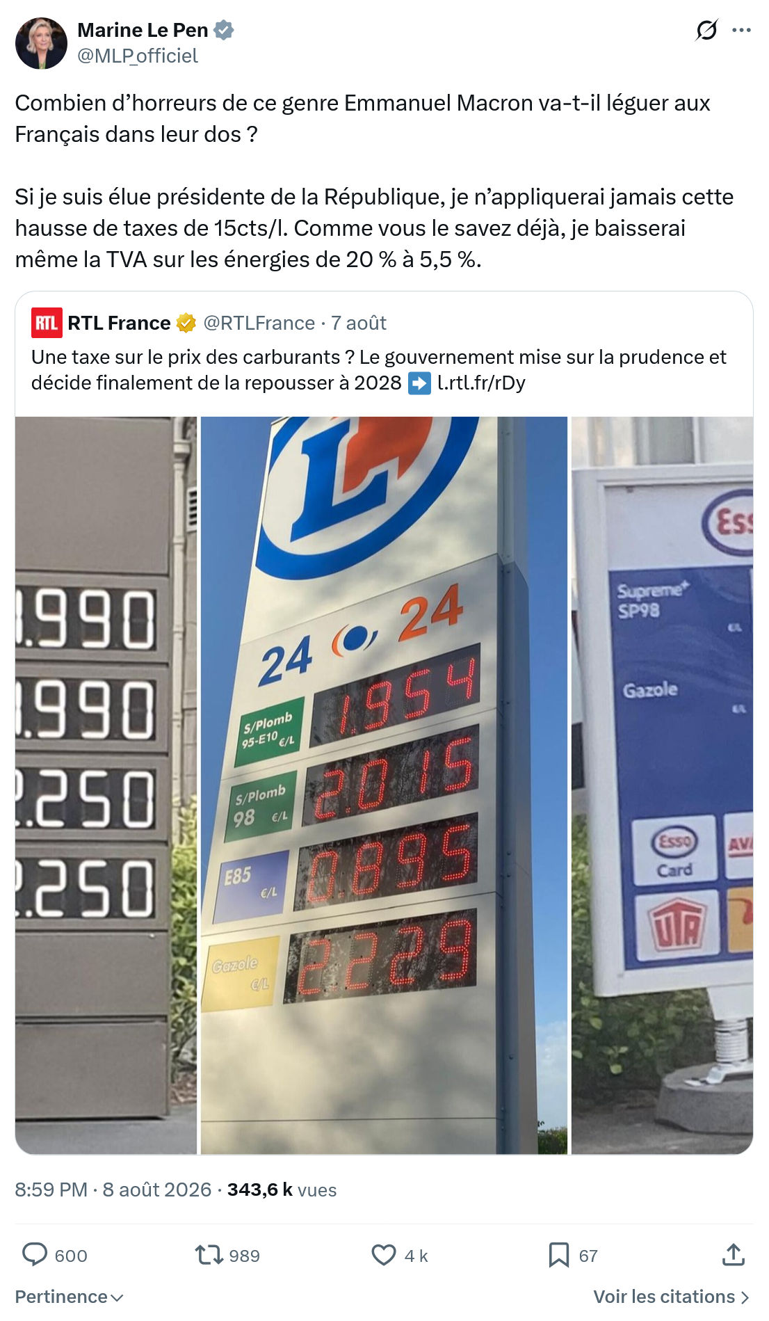 Marine Le Pen: Combien d’horreurs de ce genre...