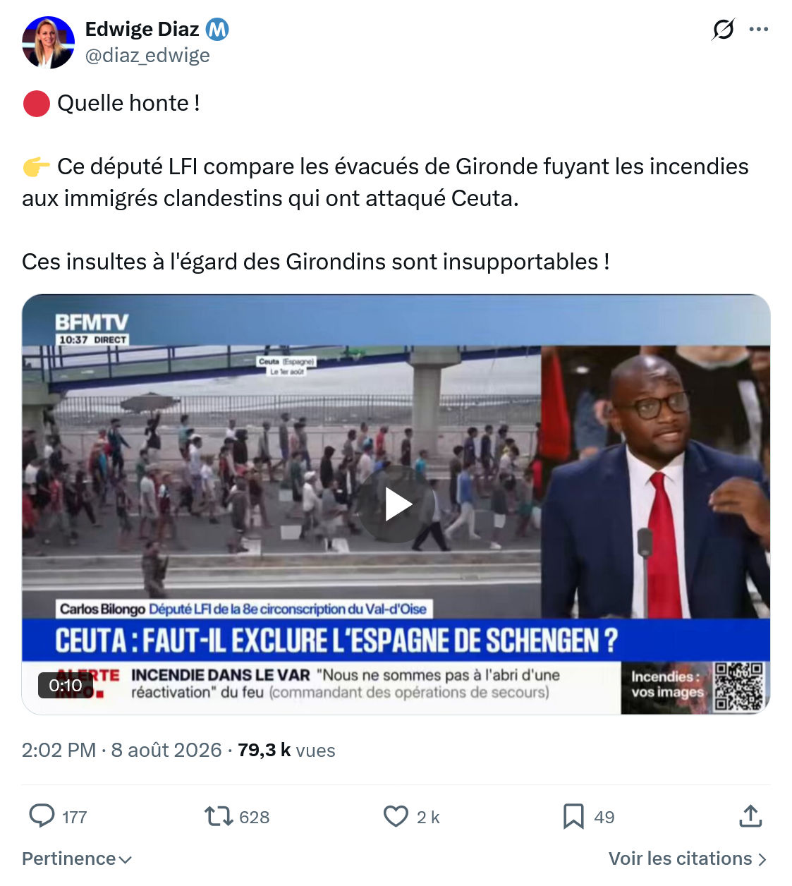 Edwige Diaz: Quelle honte...
