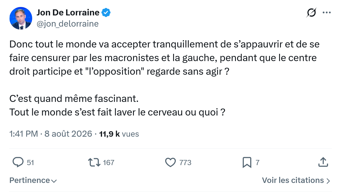 Jon De Lorraine: Donc tout le monde...
