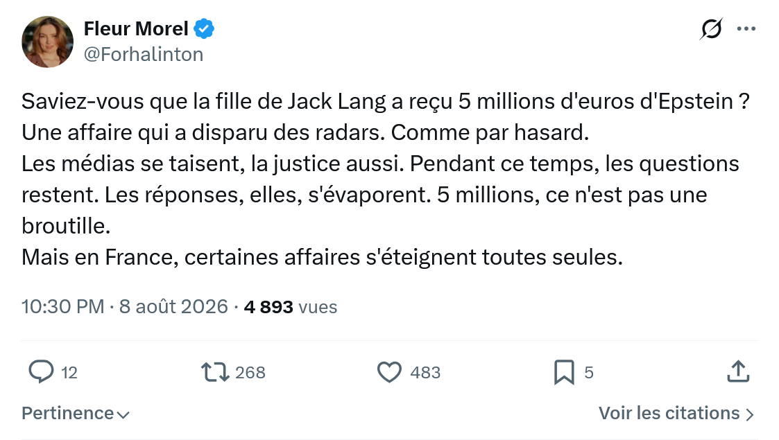 Fleur Morel: Saviez-vous que la fille...