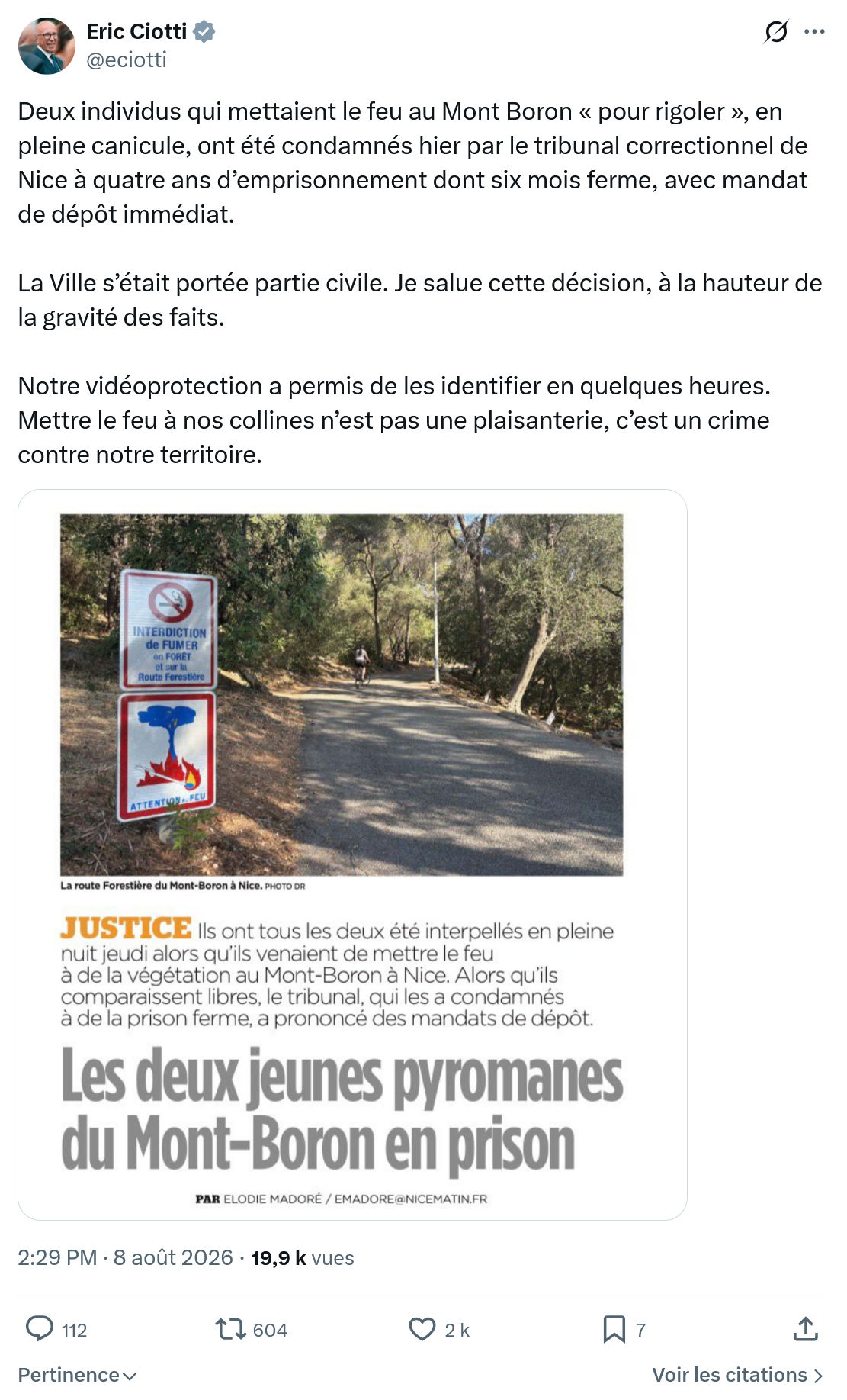 Éric Ciotti: Deux individus qui mettaient...