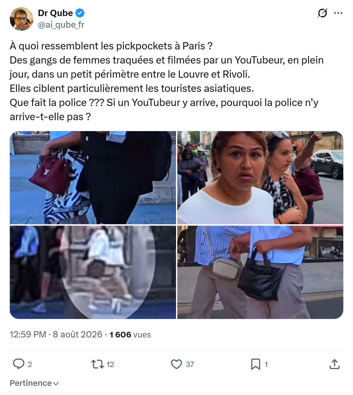 Dr Qube: À quoi ressemblent les pickpockets à Paris...