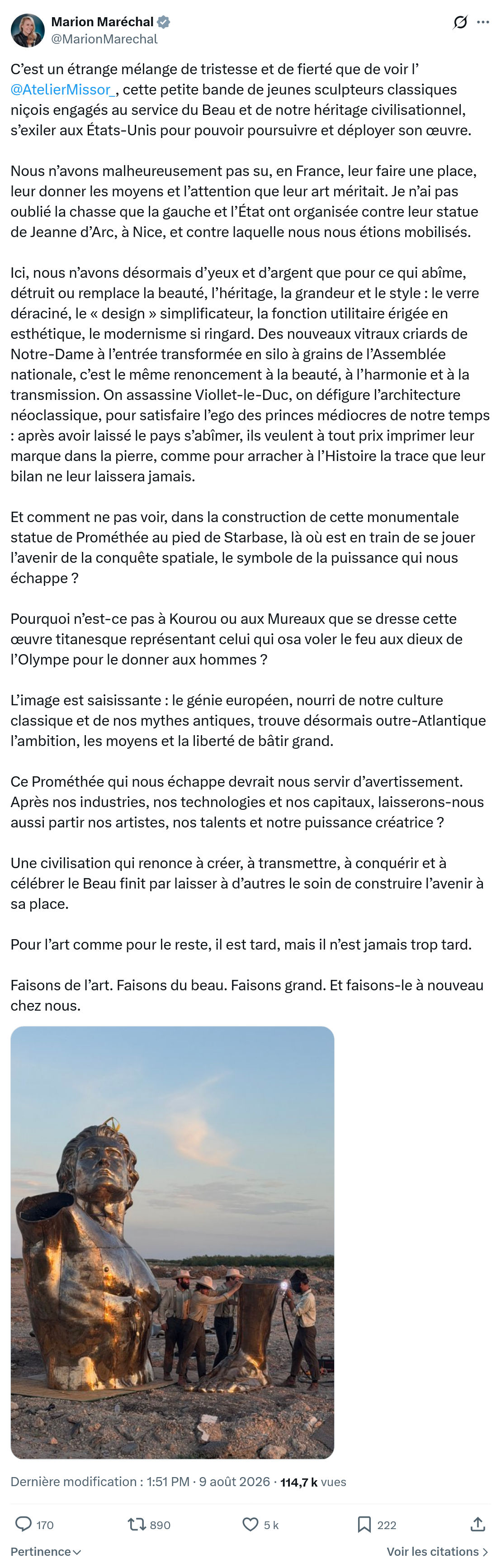 Marion Maréchal- Le Pen: C’est un étrange mélange...