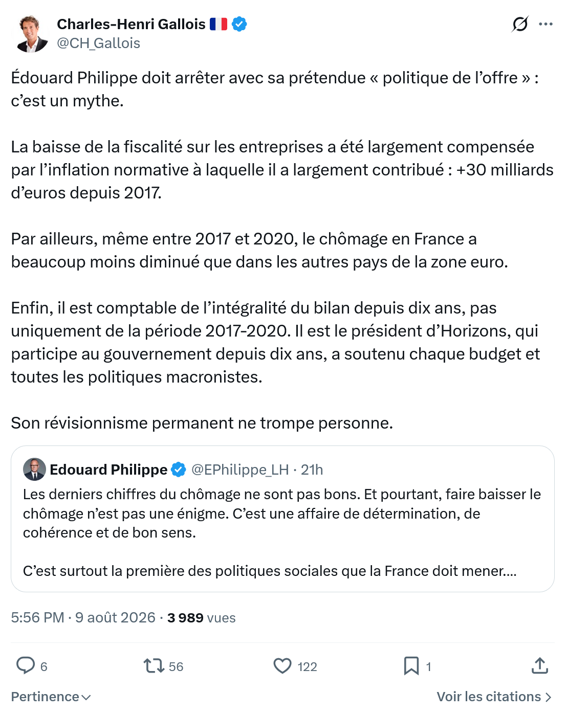 Charles-Henri Gallois: Édouard Philippe doit arrêter...
