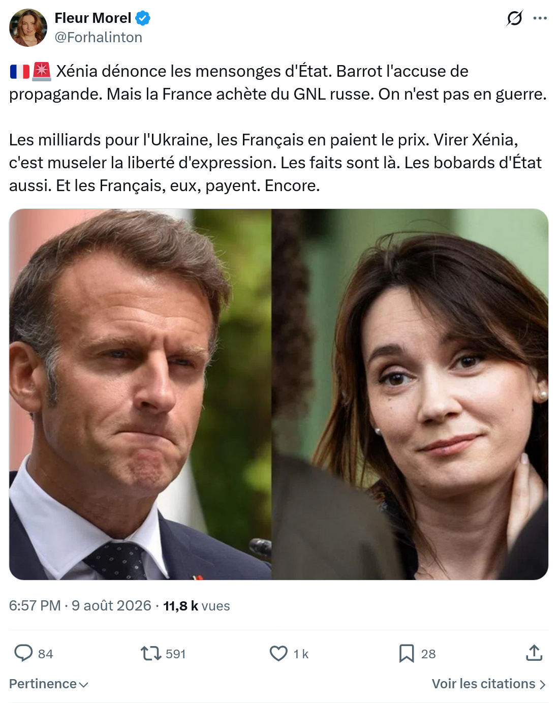 Fleur Morel: Xénia dénonce les mensonges...