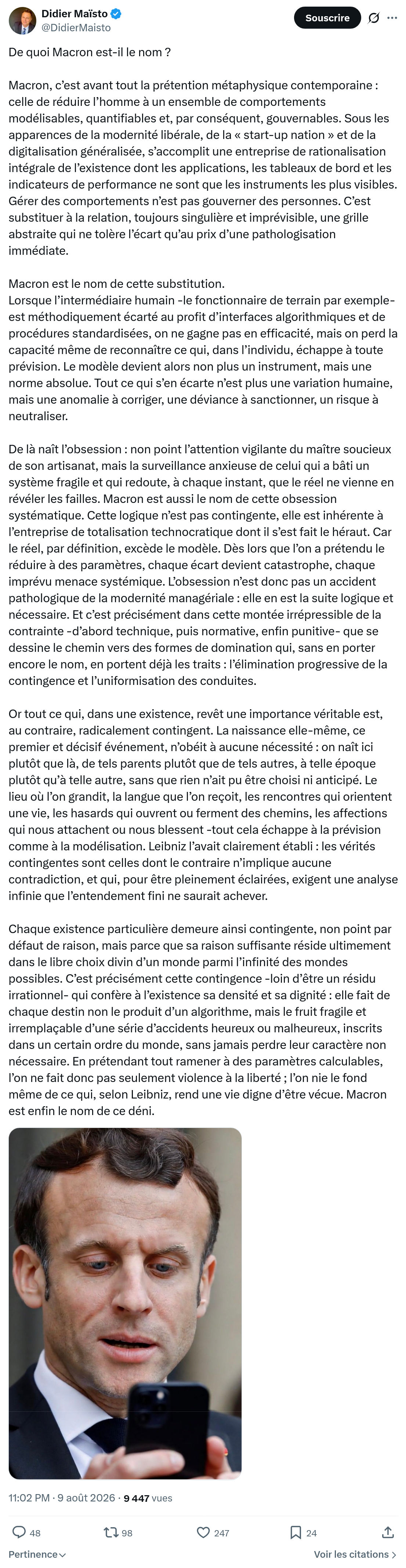 Didier Maïsto: De quoi Macron est-il le nom...