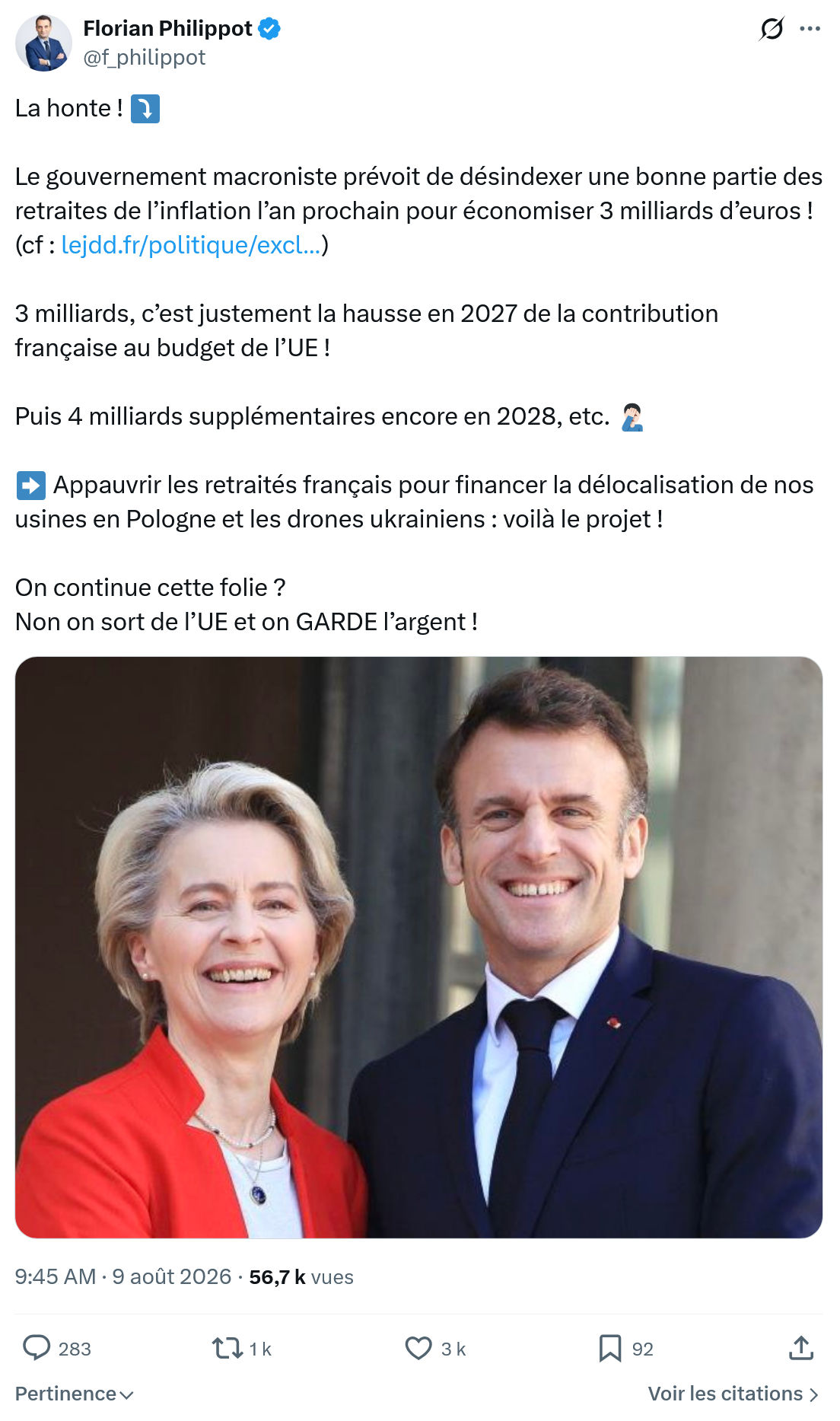Florian Philippot: La honte...