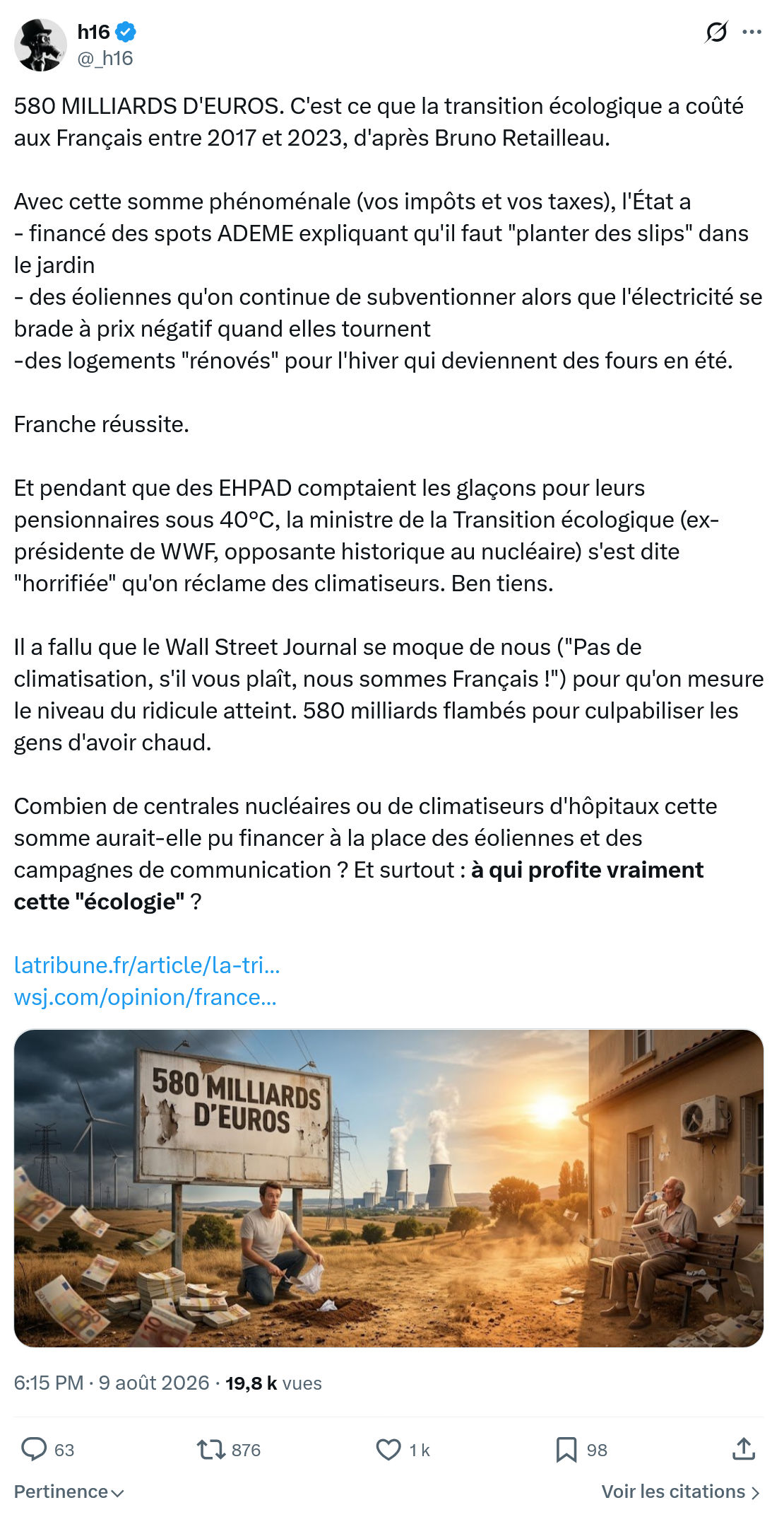 h16: 580 MILLIARDS D'EUROS...