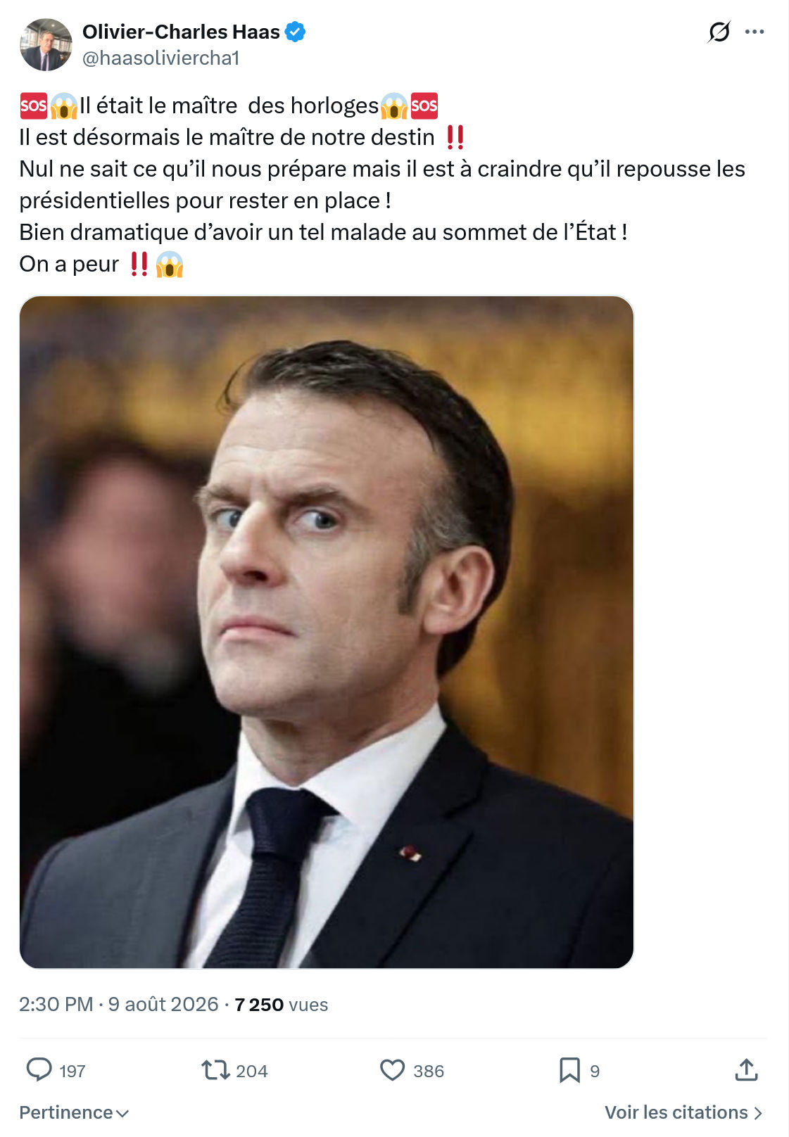 Olivier-Charles Haas: Il était le maître  des horloges...
