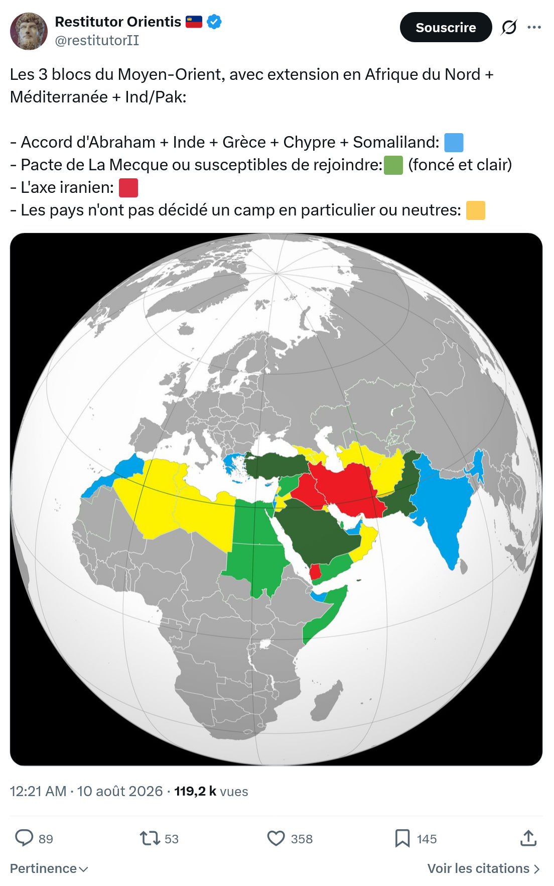 Restitutor Orientis: Les 3 blocs du Moyen-Orient...