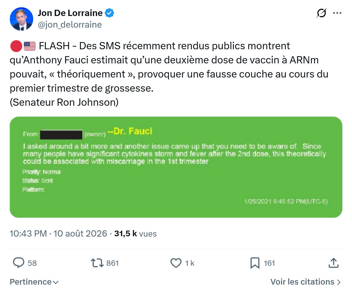 Jon De Lorraine: FLASH - Des SMS récemment rendus publics...