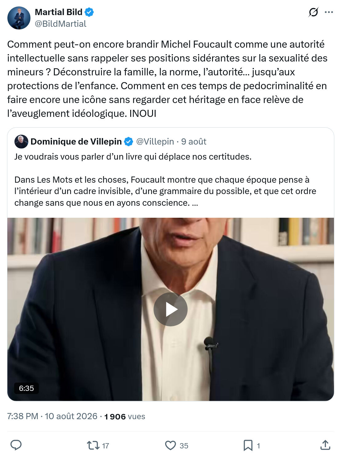 Martial Bild: Comment peut-on encore brandir...