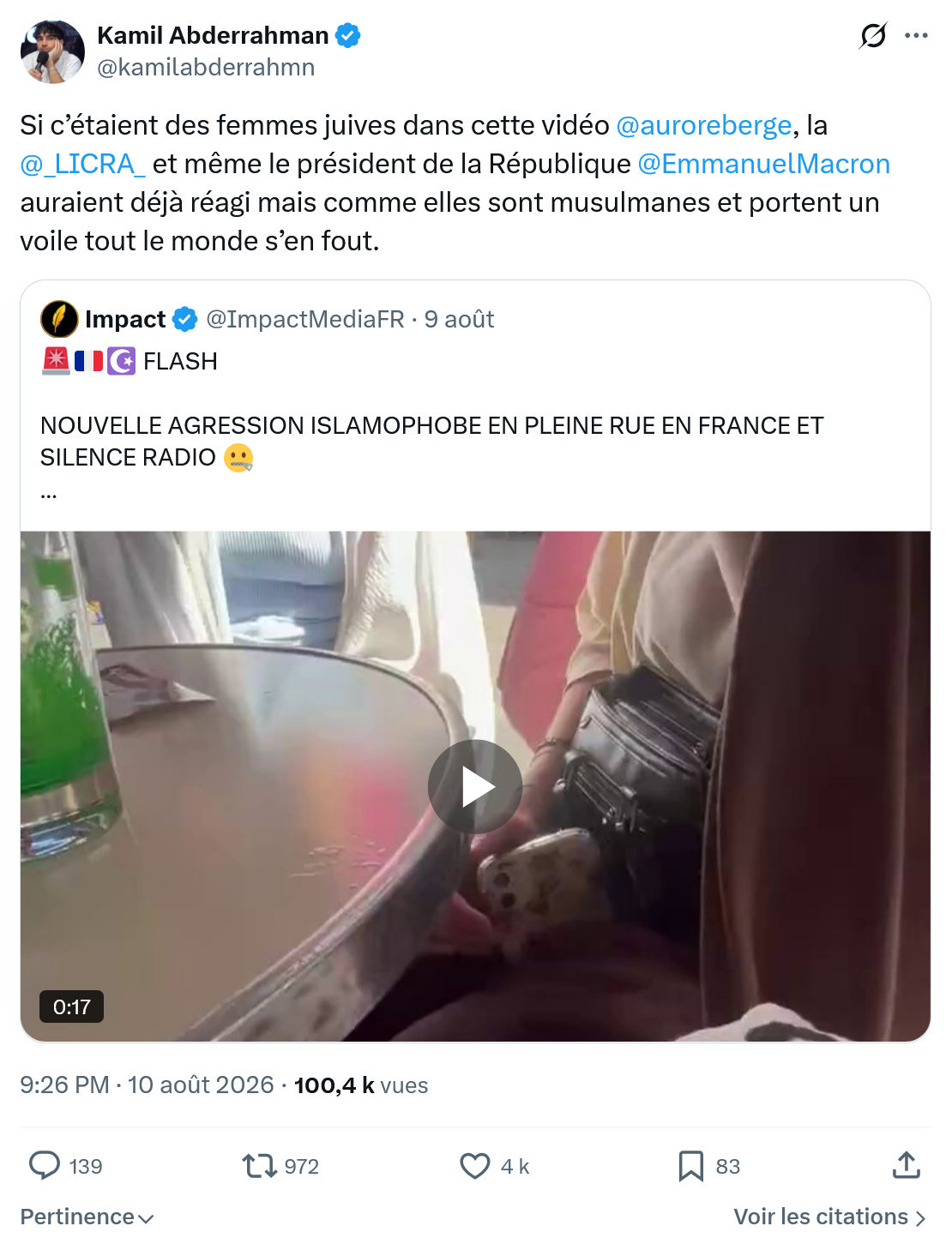 Kamil Abderrahman: Si c’étaient des femmes juives...