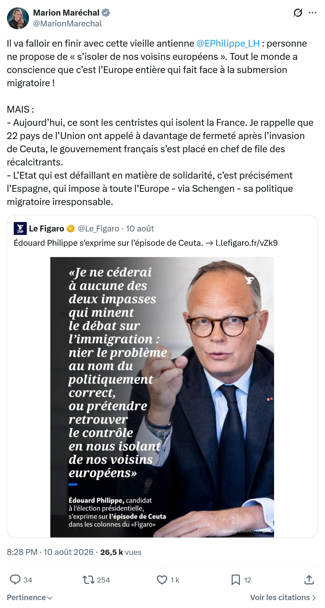 Marion Maréchal- Le Pen: Il va falloir en finir avec cette vieille...