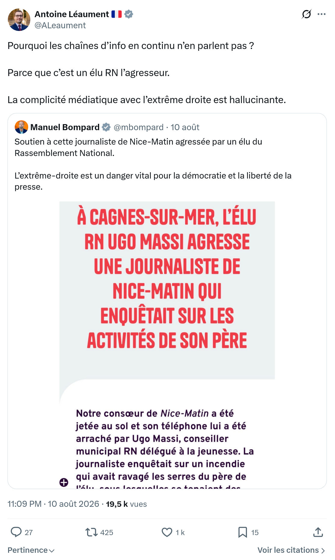 Antoine Léaument: Pourquoi les chaînes d’info...