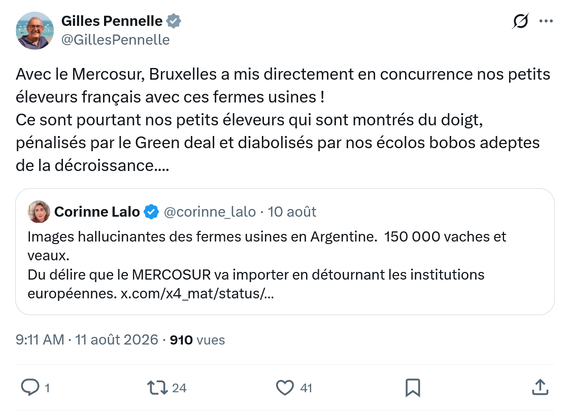 Gilles Pennelle: Avec le Mercosur...