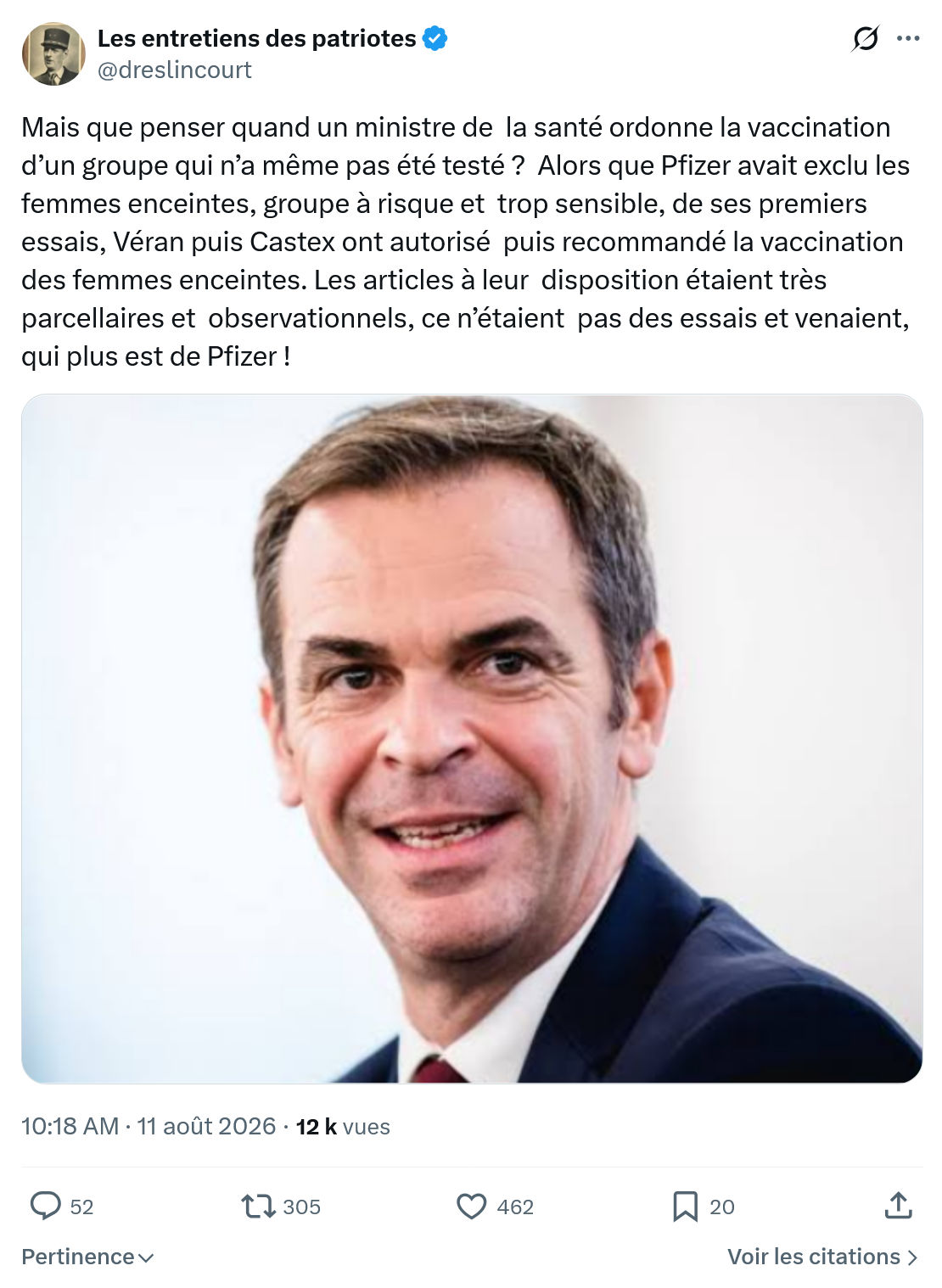 Marquis de Dreslincourt: Mais que penser quand un ministre...