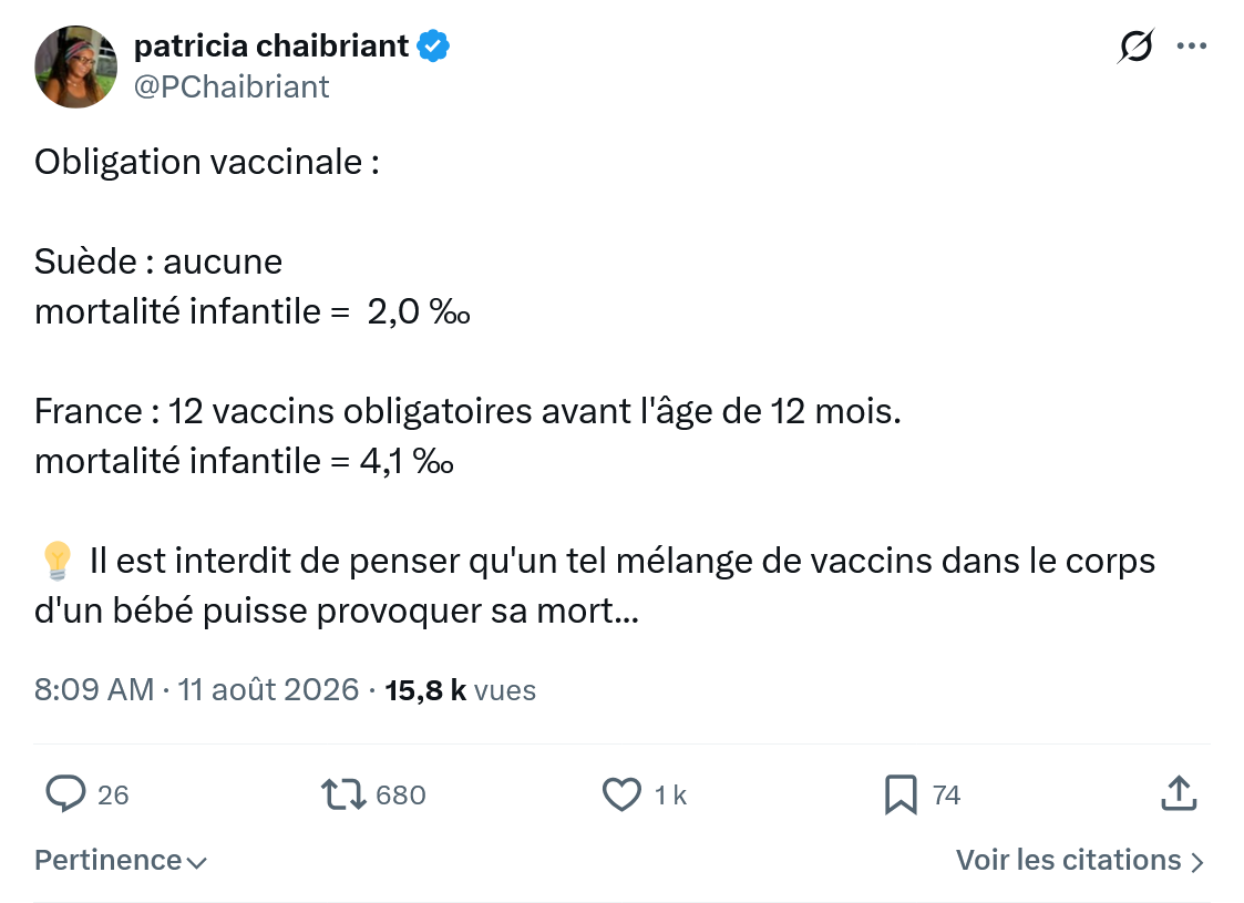 Patricia Chaibriant: Obligation vaccinale...