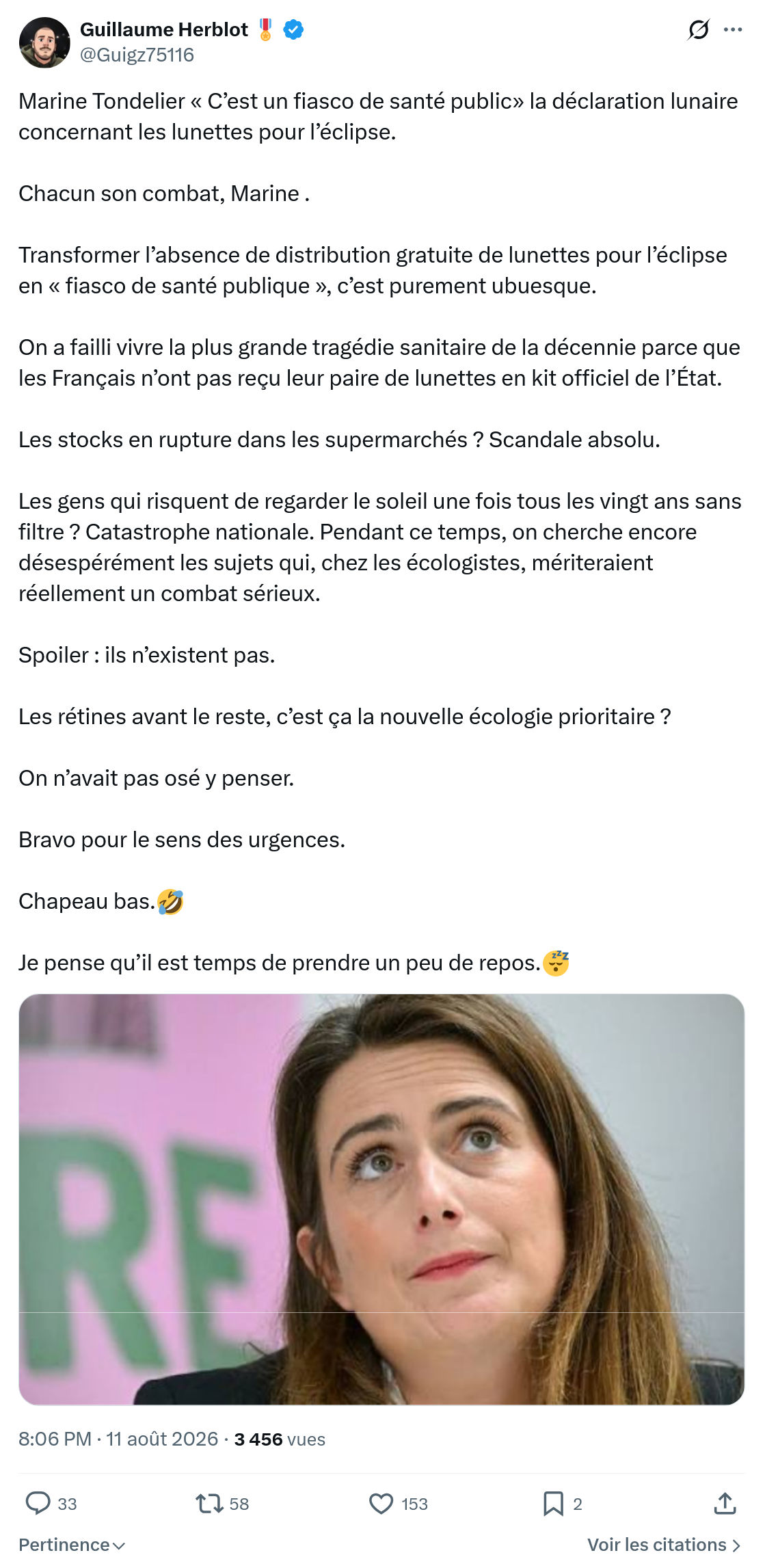 Guillaume Herblot: Marine Tondelier...
