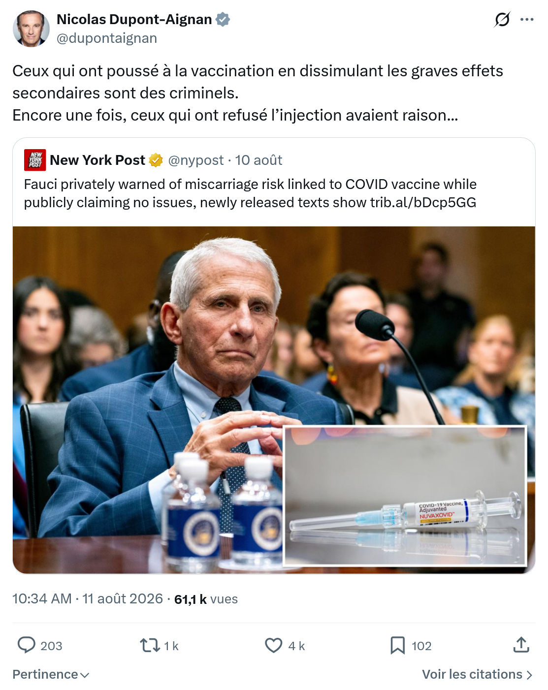 Nicolas Dupont-Aignan: Ceux qui ont poussé...
