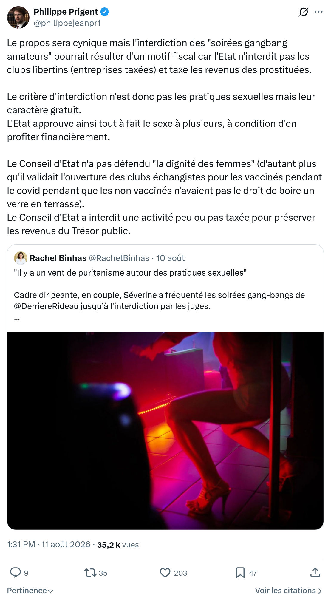 Philippe Prigent: Le propos sera cynique mais...